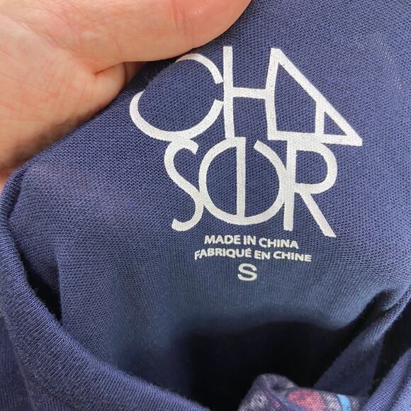 CHASER Woodstock Navy Blue Tee Sz S Retro 60s Short Sleeve Cotton Knit - Picture 3 of 7